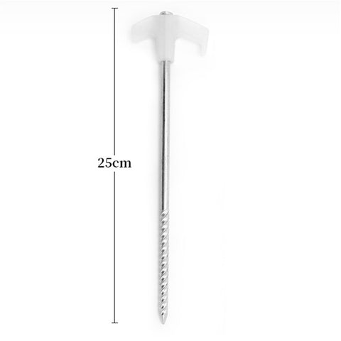 HALIN 5Pcs / Set 25cm Outdoor Luminous Tent Canopy Nails PC + Steel Wind Rope Thread Nails