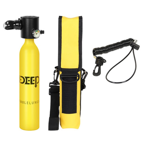 DIDEEP X3000 0.5L Mini Scuba Diving Oxygen Tank with Anti-Lost Lanyard, Storage Bag