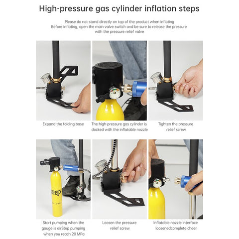 DIDEEP X3000 0.5L Mini Scuba Diving Oxygen Tank with Adapter + Anti-Lost Lanyard + Storage Bag, Style B