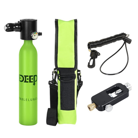 DIDEEP X3000 0.5L Mini Scuba Diving Oxygen Tank with Adapter + Anti-Lost Lanyard + Storage Bag, Style B