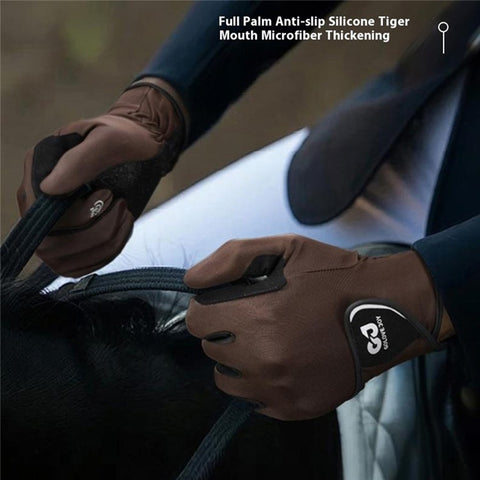 GOLOVEJOY XG83 Professional Equestrian Gloves Summer Ice Silk Anti-slip Touch Screen Mittens