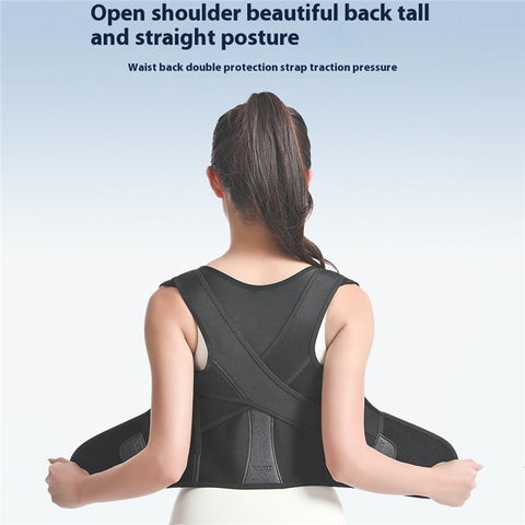AOLIKES 3112 Adjustable Back Posture Corrector Strap Breathable Shoulder Support Belt