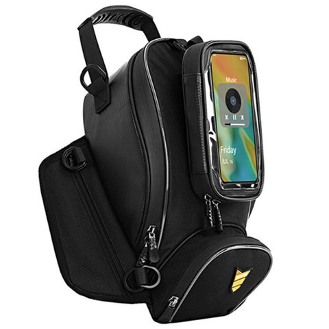 RZAHUAHU Waterproof Motorcycle Tank Bag Touch Screen Phone Pouch with Shoulder Strap