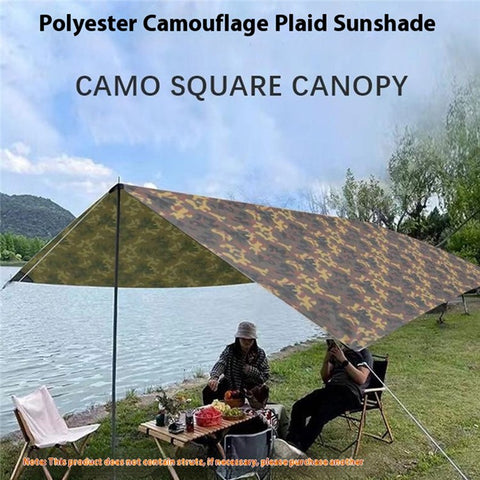 3x5m Outdoor Camouflage Tarp Camping Shelter Sun Shade 210T Waterproof Tent Canopy