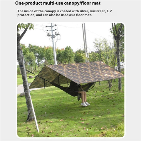 3x5m Outdoor Camouflage Tarp Camping Shelter Sun Shade 210T Waterproof Tent Canopy