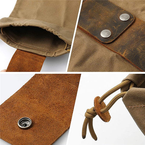 Garden Picking Fruit Bag Canvas Drawstring Foraging Bag Belt Bag Harvesting Bag