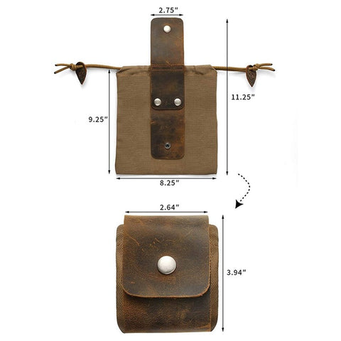 Garden Picking Fruit Bag Canvas Drawstring Foraging Bag Belt Bag Harvesting Bag