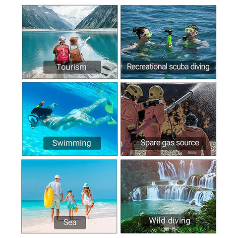 CHIKADIV C300-A7 0.5L Portable Scuba Tank Diving Gear Diving Tank Diving Cylinder with Storage Bag / Strap Diving Equipment Kit for Diver