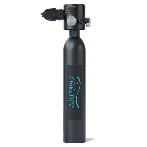 CHIKADIV C300-A1 Mini Scuba Tank Diving Gear for Diver 0.5L Diving Tank Diving Cylinder with 5-10 Minutes Backup Diving Equipment Kit for Underwater