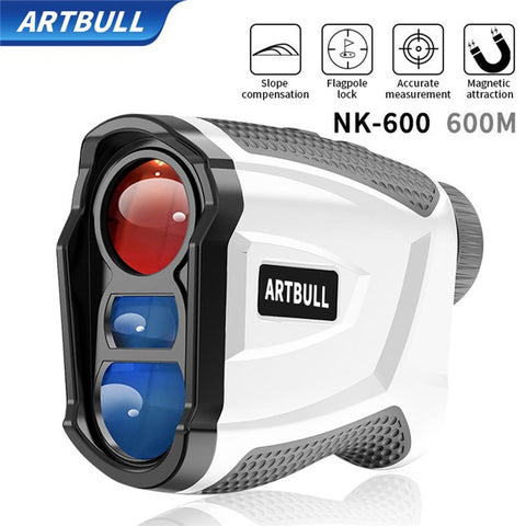 ARTBULL NK600 Golf Rangefinder Golf Range Finder Magnetic Holder Laser Rangefinder with Rechargeable Battery for Hunting