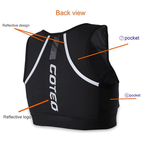 2235 Hydration Running Vest Reflective Sports Chest Bag Front Chest Pack for Cycling Race Marathon Hiking