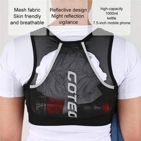 2235 Hydration Running Vest Reflective Sports Chest Bag Front Chest Pack for Cycling Race Marathon Hiking