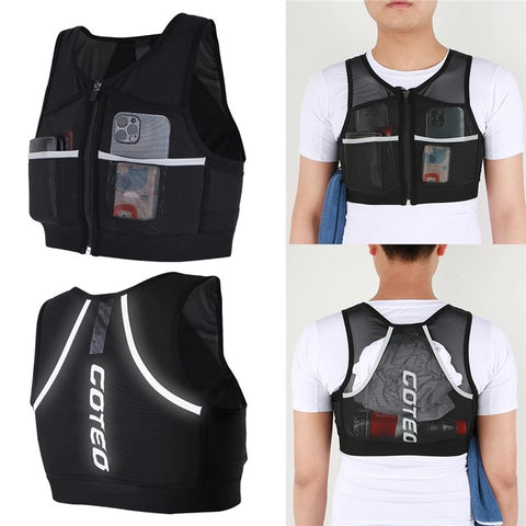 2235 Hydration Running Vest Reflective Sports Chest Bag Front Chest Pack for Cycling Race Marathon Hiking