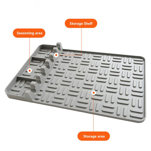 Outdoor BBQ Grill High Temperature Resistant Side Shelf Silicone Pad Barbecue Grill Tool Pad