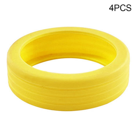4PCS Carry-On Luggage Wheel Covers Hollow-Out Silicone Silent Protection Cases