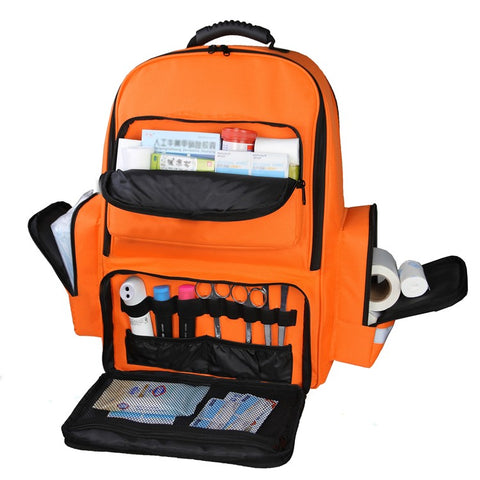 Medical First Aid Emergency Rescue Backpack 600D Oxford Cloth Large Capacity Survival Kit Storage Bag, 38x25x50cm