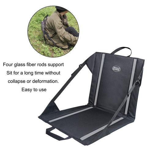 MYDAYS OUTDOOR 43x43cm Portable Backrest Cushion Folding Chair Outdoor Camping Seat Mat