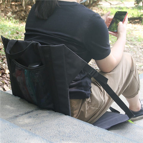 MYDAYS OUTDOOR 43x43cm Portable Backrest Cushion Folding Chair Outdoor Camping Seat Mat