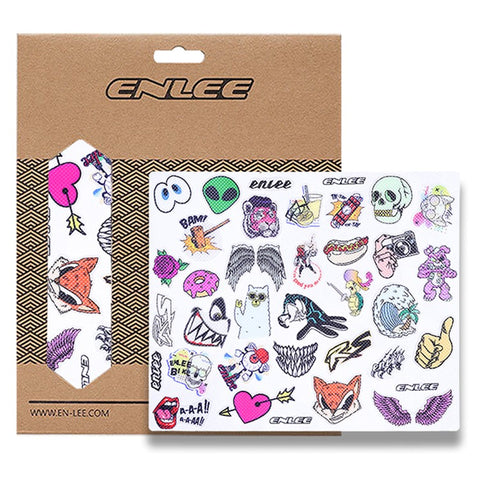 ENLEE RS2319 Bicycle Helmet Personalized Creative Stickers PVC Decorative Decals