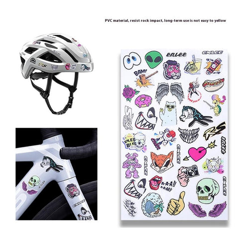 ENLEE RS2319 Bicycle Helmet Personalized Creative Stickers PVC Decorative Decals
