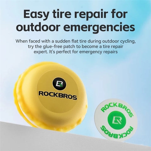 ROCKBROS 6Pcs Bicycle Inner Tire Patch Repair Kit No-glue Adhesive Quick Dry Repair Tool Set
