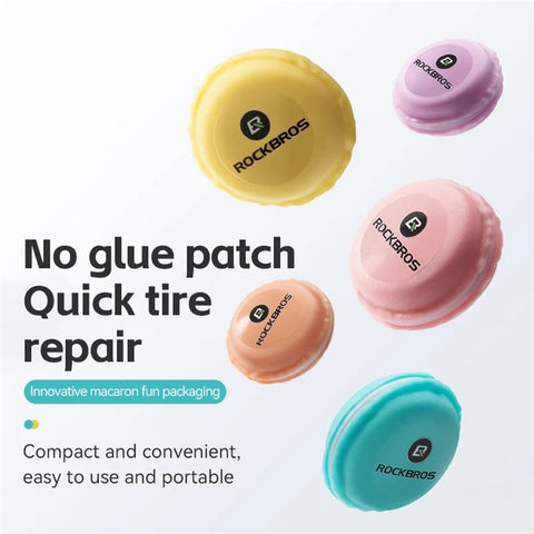 ROCKBROS 6Pcs Bicycle Inner Tire Patch Repair Kit No-glue Adhesive Quick Dry Repair Tool Set
