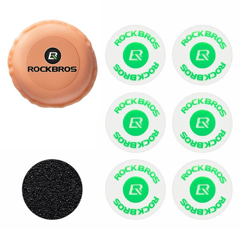 ROCKBROS 6Pcs Bicycle Inner Tire Patch Repair Kit No-glue Adhesive Quick Dry Repair Tool Set