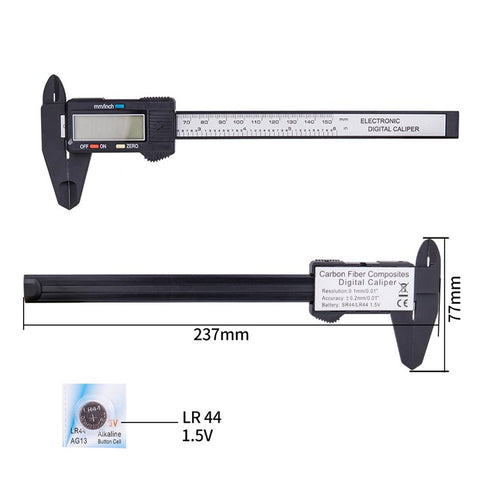 ZTTO 0-150mm Digital Vernier with LCD Screen Plastic Digital Caliper Measuring Tool