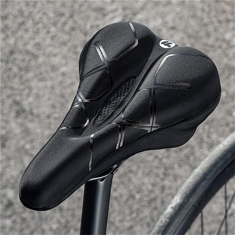 WEST BIKING Bicycle Seat Cover Silicone Memory Sponge Saddle Cushion Pad with Adjust Knob
