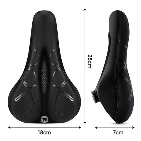 WEST BIKING Bicycle Seat Cover Silicone Memory Sponge Saddle Cushion Pad with Adjust Knob