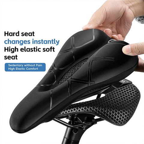 WEST BIKING Bicycle Seat Cover Silicone Memory Sponge Saddle Cushion Pad with Adjust Knob