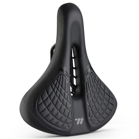WEST BIKING Bicycle Saddle Wide Comfort Seat Shock Absorbing Spring Cushion with Taillight Mount