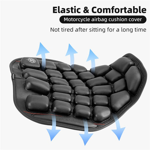 ROCKBROS Inflatable Seat Cushion Air Fillable Cooling Down Air Seat Pad Pressure Relief Ride Touring Saddle Cover for Motorcycle Scooter