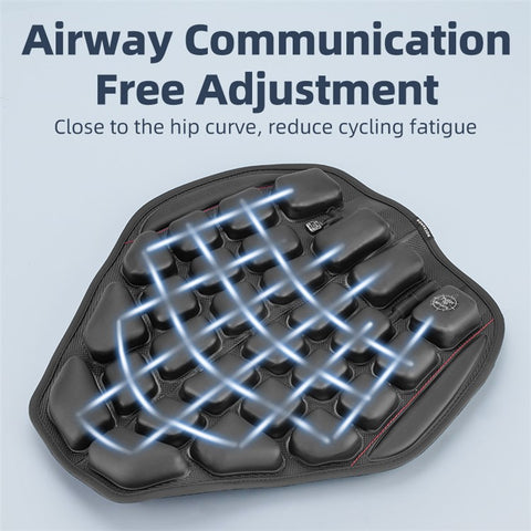 ROCKBROS Inflatable Seat Cushion Air Fillable Cooling Down Air Seat Pad Pressure Relief Ride Touring Saddle Cover for Motorcycle Scooter