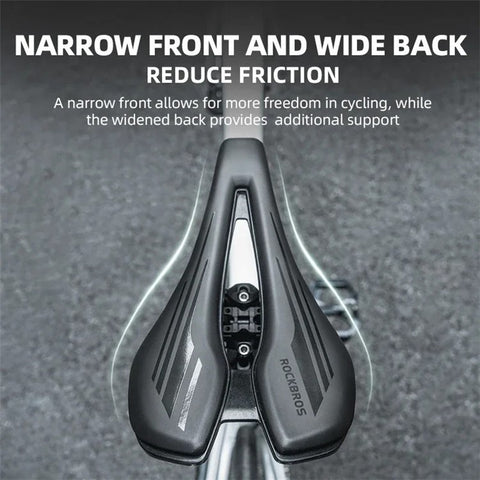 ROCKBROS 38210060001 PU Leather + Shock-Absorbing Sponge Bike Seat Hollow Bicycle Saddle
