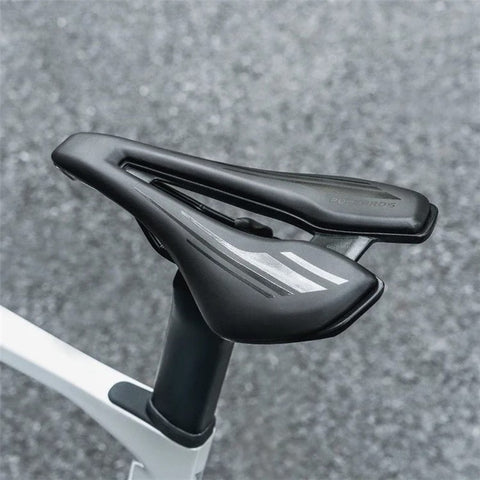 ROCKBROS 38210060001 PU Leather + Shock-Absorbing Sponge Bike Seat Hollow Bicycle Saddle