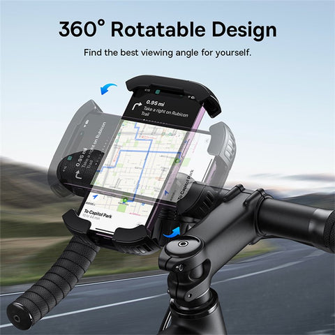 BASEUS QuickGo Series Bike Phone Mount Quick Release Cycling Holder for Bicycle, Motorcycle Tight Secure Phone Clamp