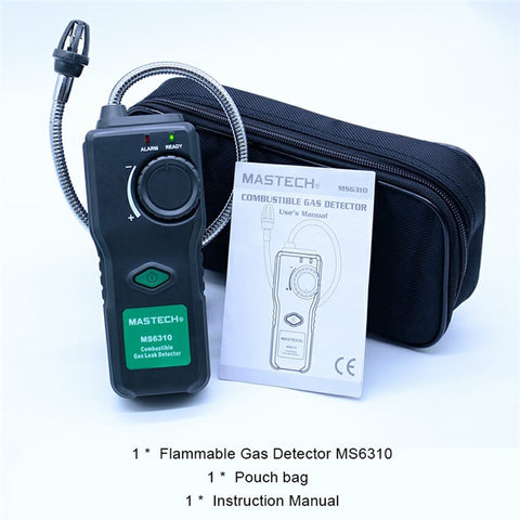 MASTECH MS6310 Gas Detector, Combustible Gas Leak Detector Meter Test for Natural Butane Paint Thinner Flammable Gas Analyzer
