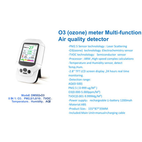 Air Quality Pollution Monitor Temperature Humidity Meter Teste PM2.5 Dust Detector for Home and Office