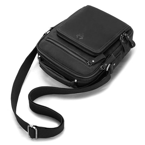 HUMERPAUL MH573 Men Messenger Bag Small Top Layer Cowhide Leather Multipurpose Shoulder Bag