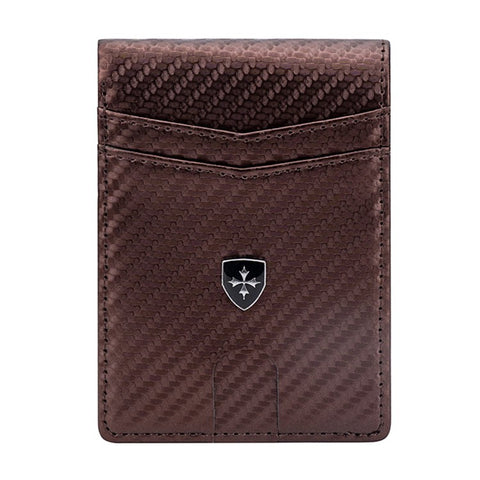 BAELLERRY K9308 Carbon Fiber Texture PU Leather RFID Blocking Card Holder Men Wallet