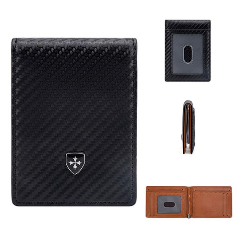 BAELLERRY K9307 Minimalist RFID Blocking PU Leather Men Wallet with Multiple Card Slots and Money Clip