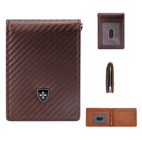 BAELLERRY K9307 Minimalist RFID Blocking PU Leather Men Wallet with Multiple Card Slots and Money Clip