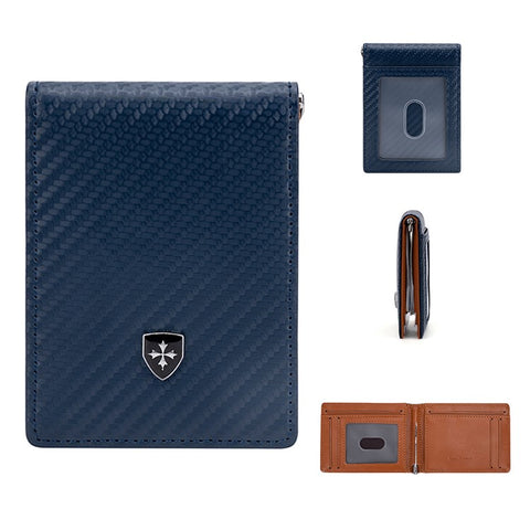 BAELLERRY K9307 Minimalist RFID Blocking PU Leather Men Wallet with Multiple Card Slots and Money Clip