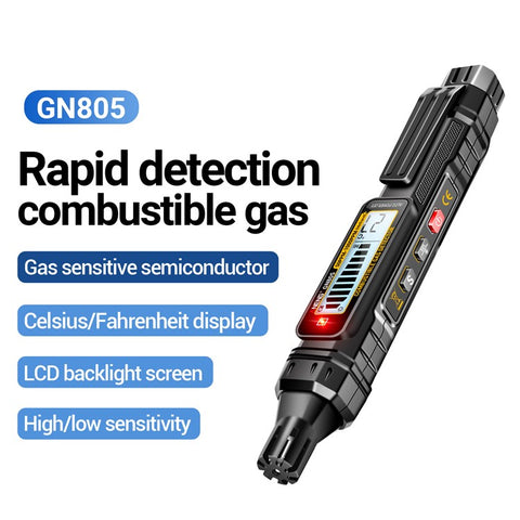 ANENG GN805 LCD Screen Combustible Gas Detector Sound Light Alarm Gas Leakage Tester