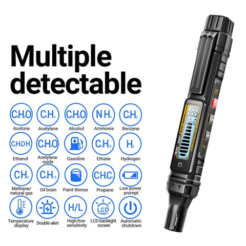 ANENG GN805 LCD Screen Combustible Gas Detector Sound Light Alarm Gas Leakage Tester
