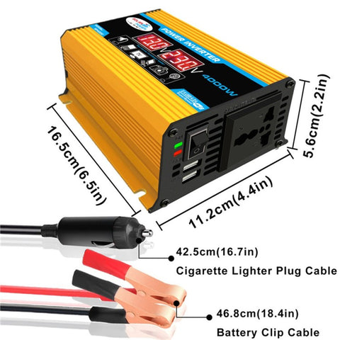 Power Inverter 18W Solar Panel 30A LCD Display Solar Controller 300W Car RV Power Converter