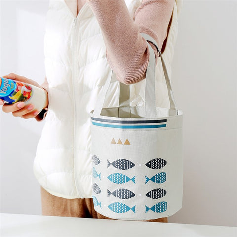 Lunch Tote Bag Oxford Cloth Insulated Lunch Cooler Bag Food Container Carrying Handbag