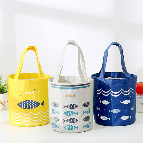 Lunch Tote Bag Oxford Cloth Insulated Lunch Cooler Bag Food Container Carrying Handbag