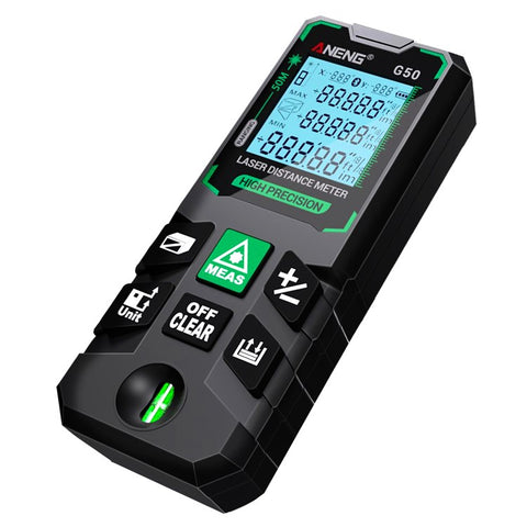 ANENG G50 Portable Laser Rangefinder 50m Measuremen Range Green Beam Laser Distance Measure Tool